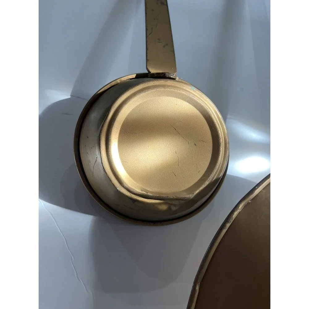Vintage‎ Copper Sauté Pan W/ Metal Long Handle-set of 2